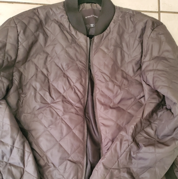 Structure Jackets & Coats Like New Structure Bomber Jacket In Charcoal Grey With Quilted